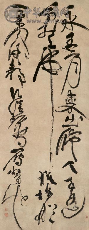 徐渭 草书 立轴 水墨纸本 收藏资讯|艺术家|书画家|书画名人|书法家-中华收藏网