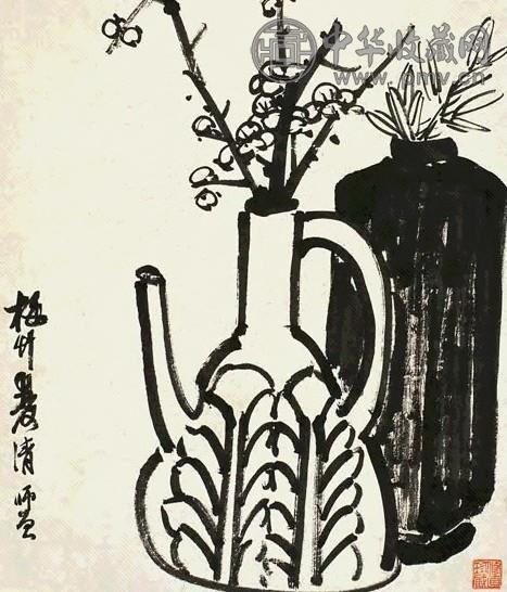 陈师曾 花卉 镜心