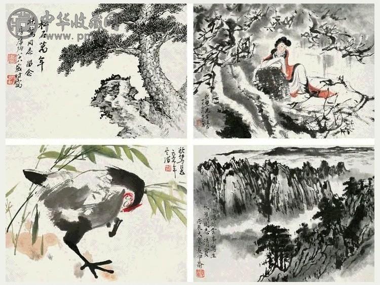 房毅 晋陵墨妙书画册 册页 二十三开 设色纸本 房毅 晋陵墨妙书画册 册页 二十三开 设色纸本