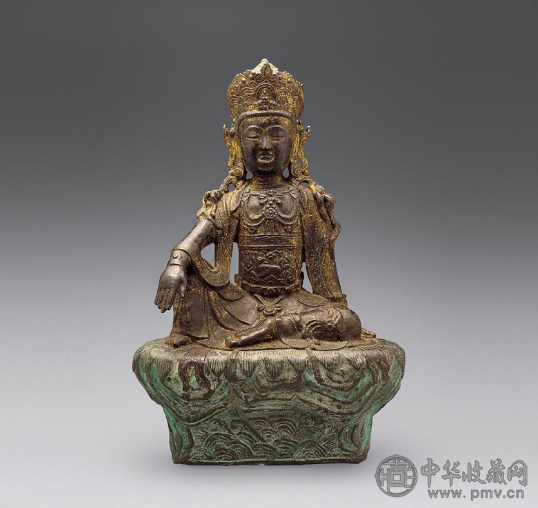 明嘉靖 铜铸观音像