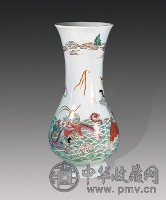 民国 粉彩人物尊