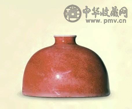 清康熙 缸豆红釉太百尊