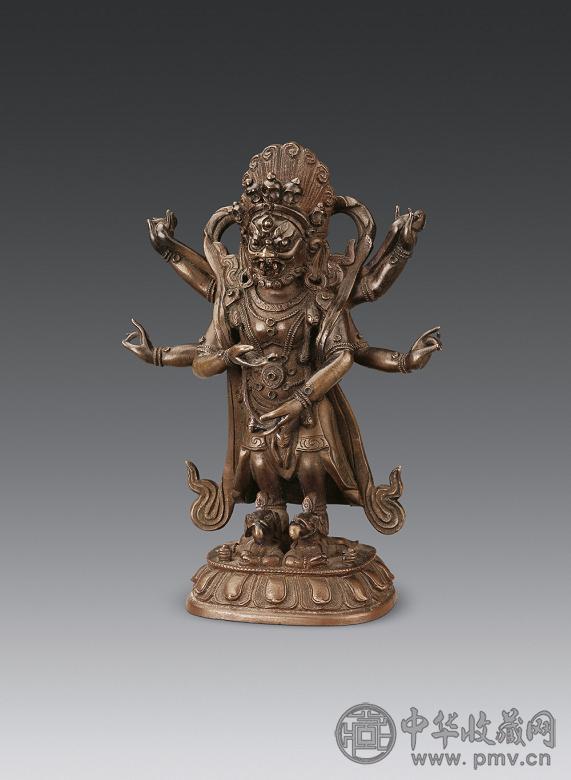 十八世纪 铜六臂玛哈嘎拉护法