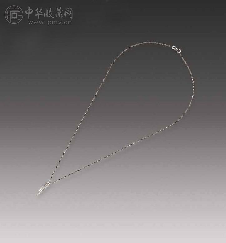 K白金镶钻项链