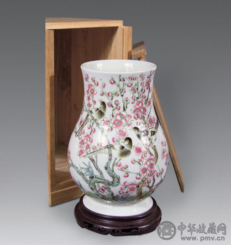 民国 粉彩喜上眉梢尊