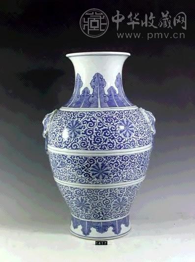 清光绪 青花缠枝铺耳尊