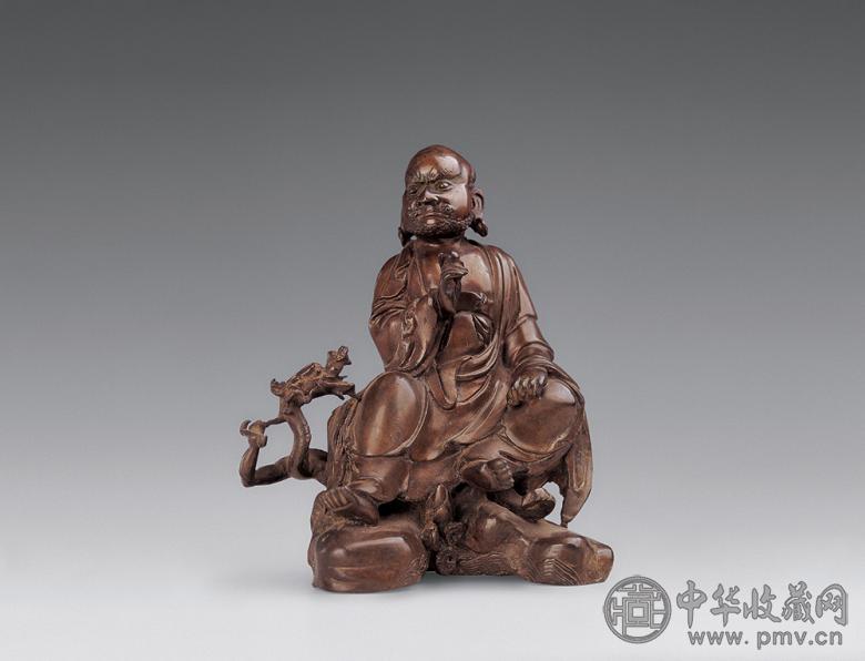 清 铜降龙罗汉像