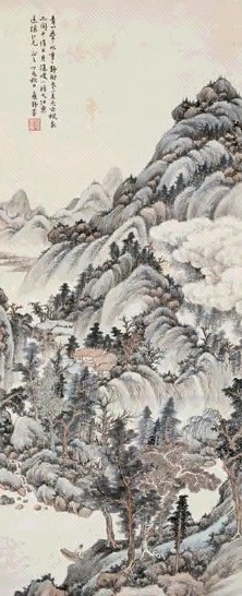 应野平 香山叠嶂图 立轴 设色纸本