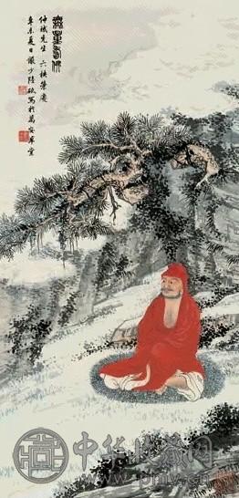 陆俨少 辛未(1931年)作 无量寿佛 镜心 设色纸本