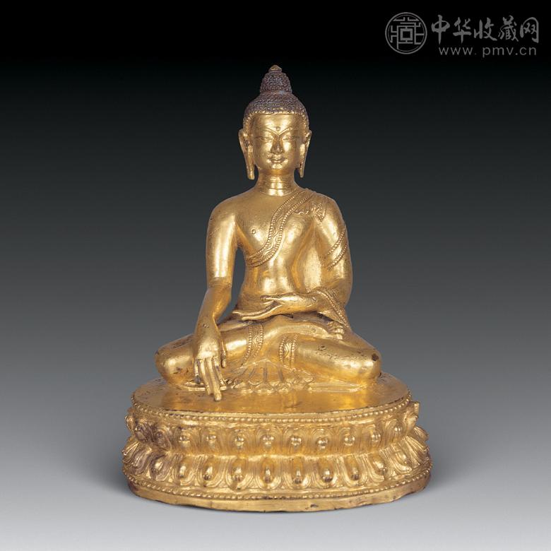 明 铜鎏金释迦像