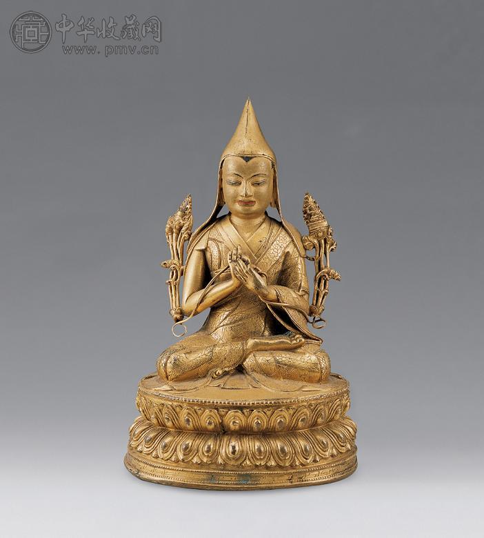15世纪 铜鎏金宗喀巴像