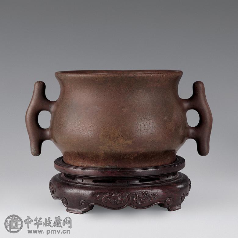 清 铜双鱼耳炉