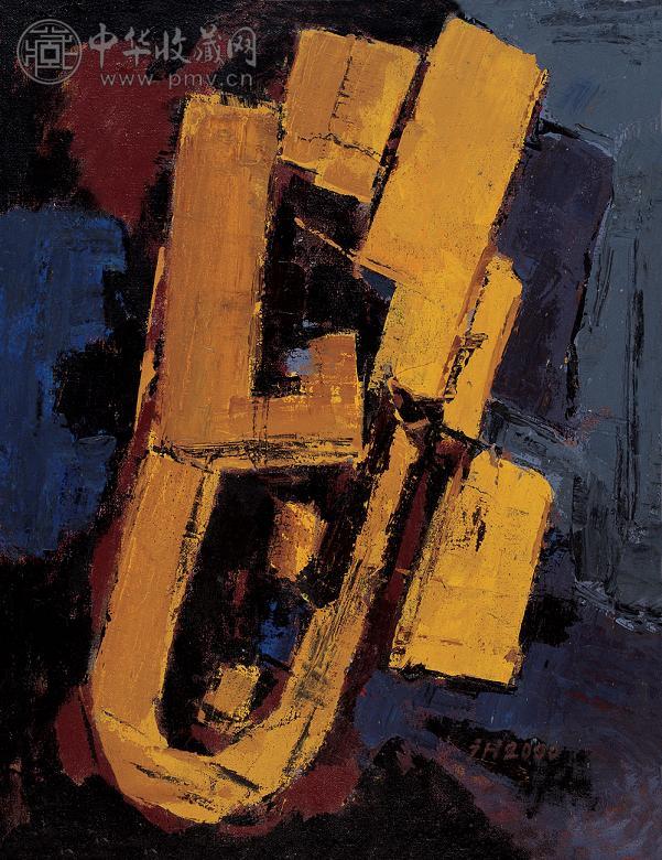 段江华 2000年作 抽象 油彩 画布 框