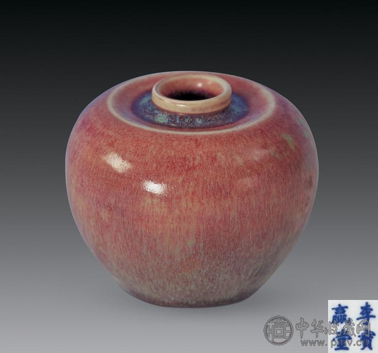 清代 豇豆红苹果尊