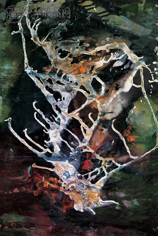 李青萍 抽象系列-1 纸本 油画