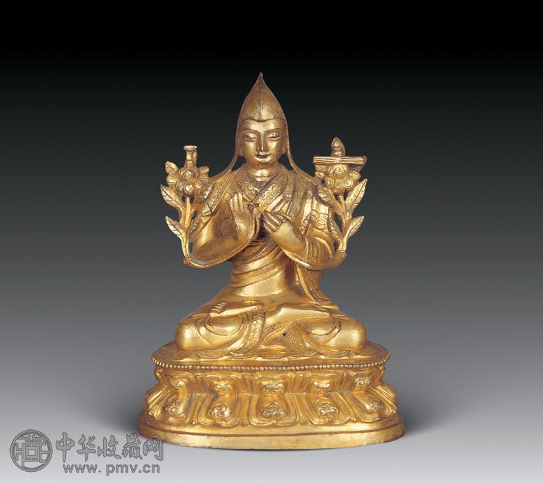 清 铜鎏金宗喀巴