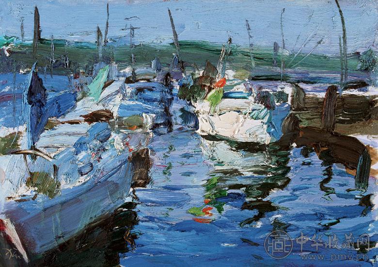 湛北新 小港 布面油彩