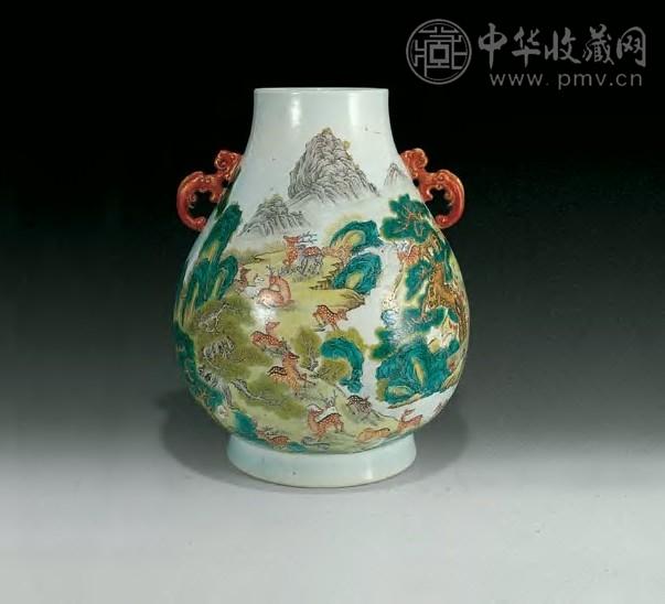 民国 粉彩百鹿尊