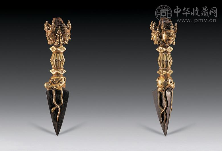 明永乐 铜鎏金金刚橛