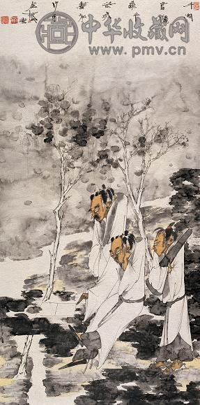 张正民 2004年作 高士图 镜心 设色纸本
