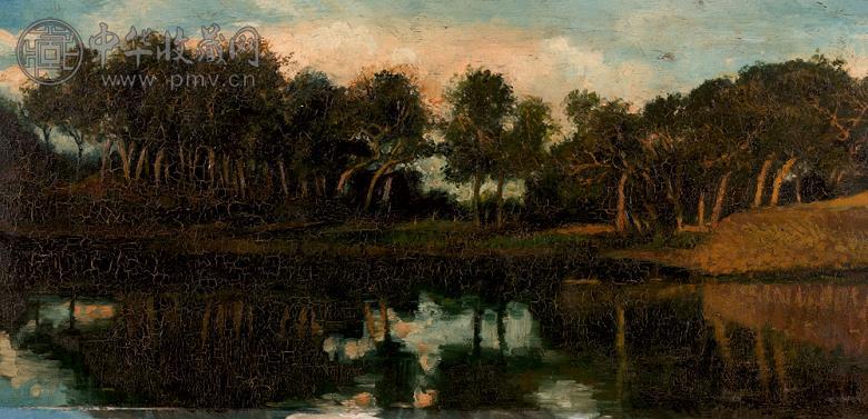 刘海粟 风景 布面 油画