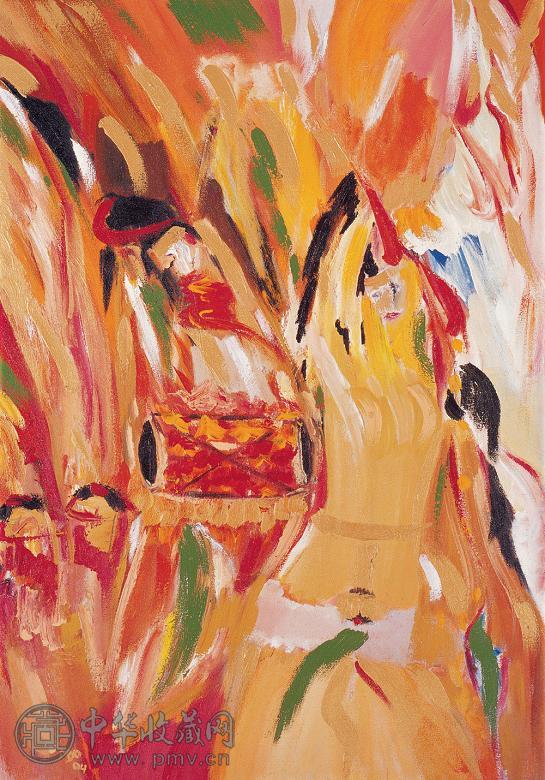 墨客 2004年作 泼水节 布面 油画