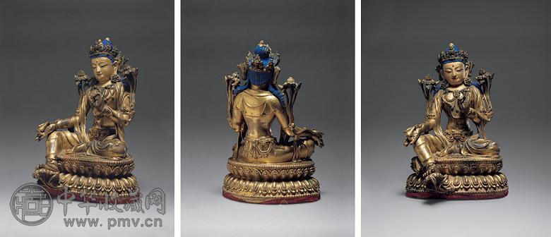 明永乐 铜鎏金弥勒佛像