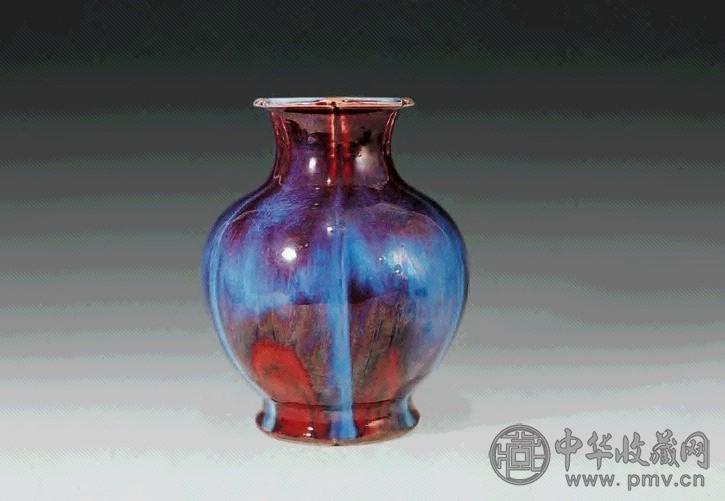 清乾隆 窑变釉石榴尊