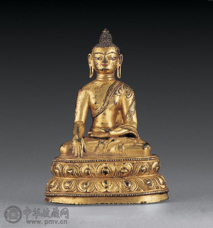 明 铜鎏金释迦牟尼佛