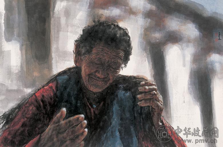 南海岩 藏民 镜心 纸本