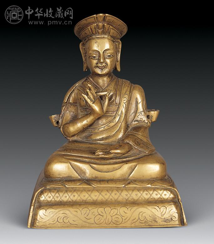 清 铜小上师像