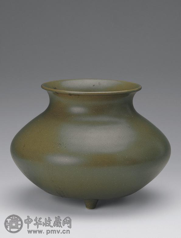 民国 茶叶茉釉鱼篓尊