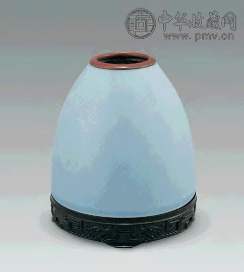 清康熙 天青釉马碲尊