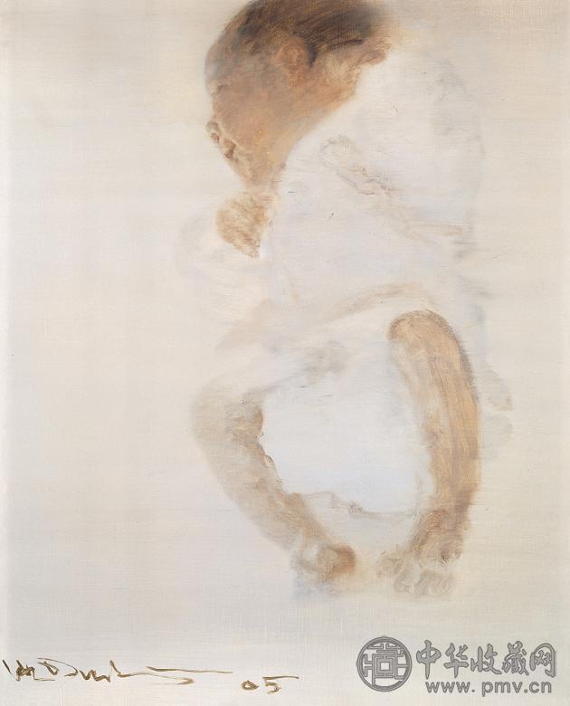 何多苓 2005年作 飞行的婴儿 布面 油画