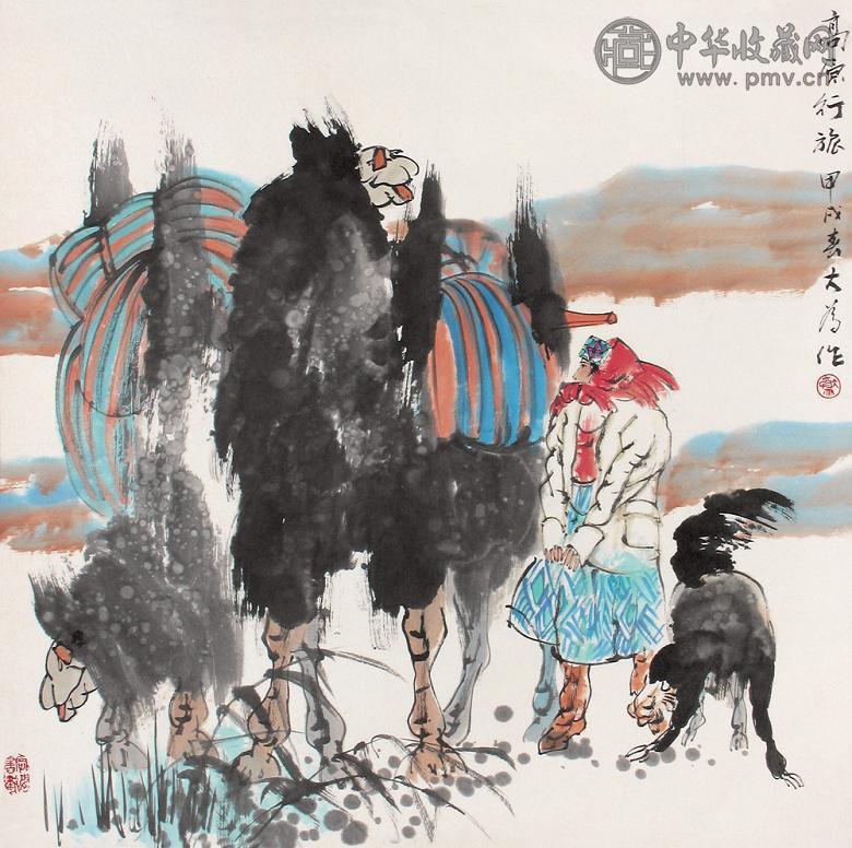 刘大为 骆驼女 立轴 设色纸本