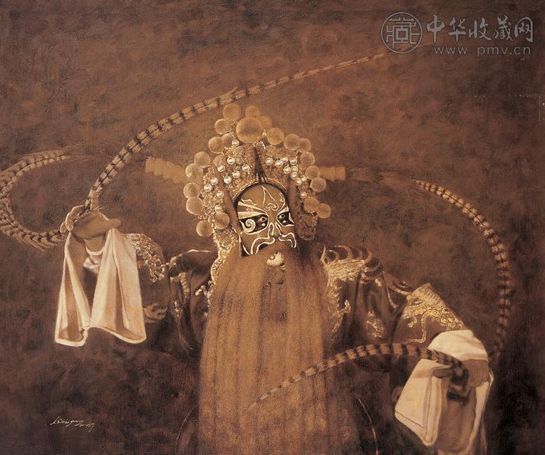 李伟广 2005年作 京剧人物 布面 油画