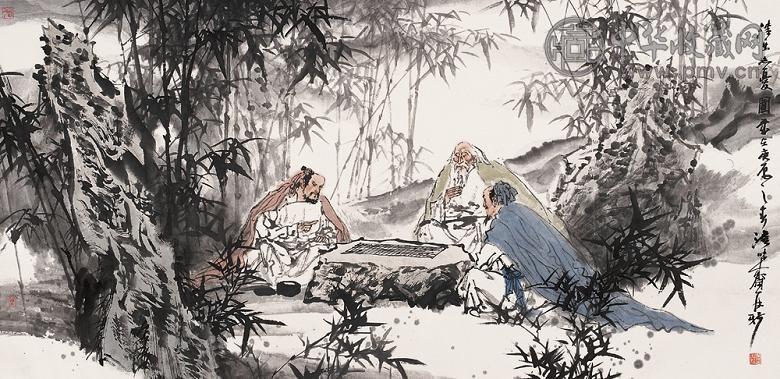 苗再新 2000年作 清山望幽图 轴 设色纸本