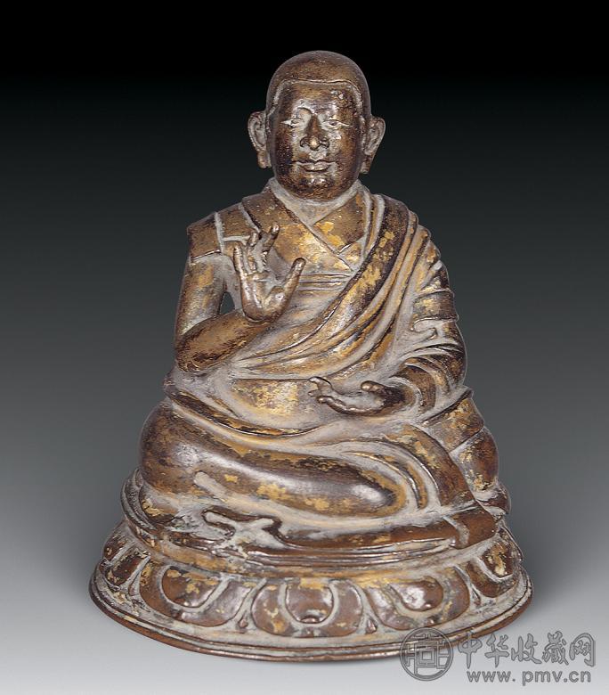 清 铜上师像