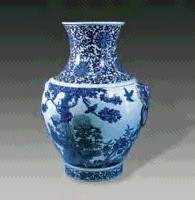 青花花鸟双耳尊