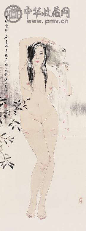 孙震生 2006年作 散花 镜心 设色纸本