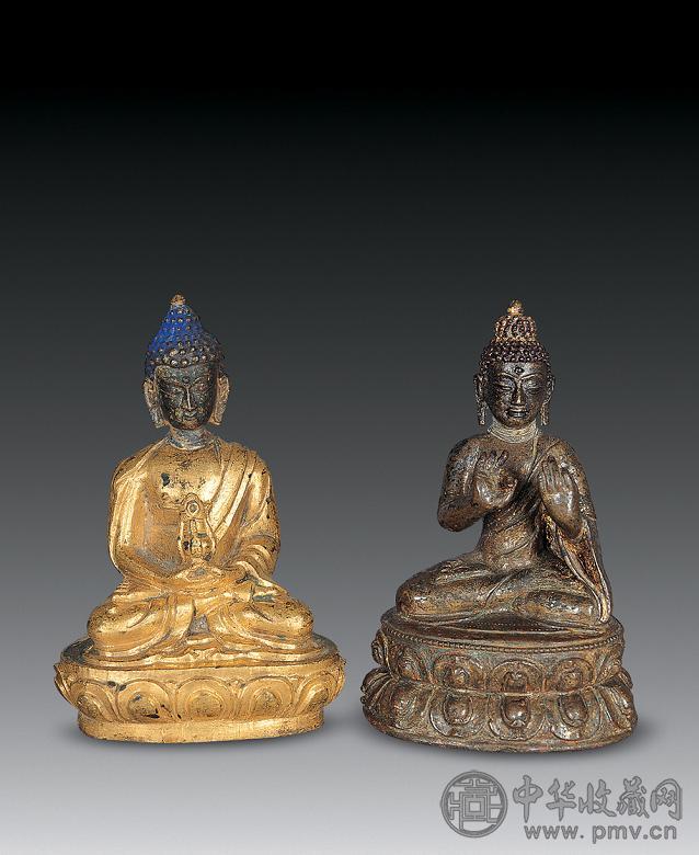 明 铜释迦像2尊