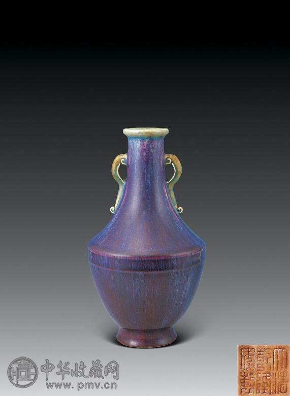 清乾隆 窑变釉盖碗尊