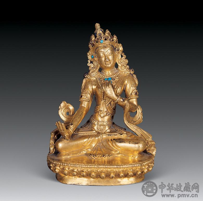 明 铜鎏金大白伞盖佛母