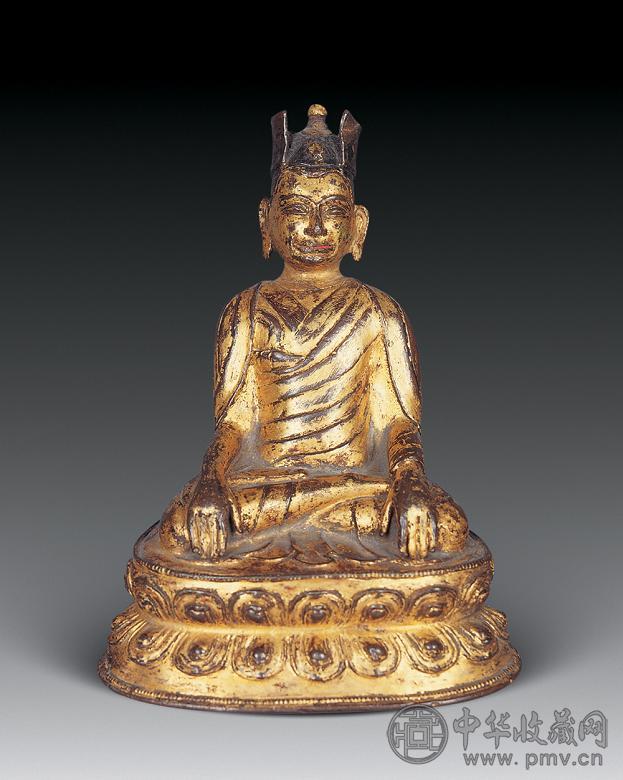 明 铜黑帽上师