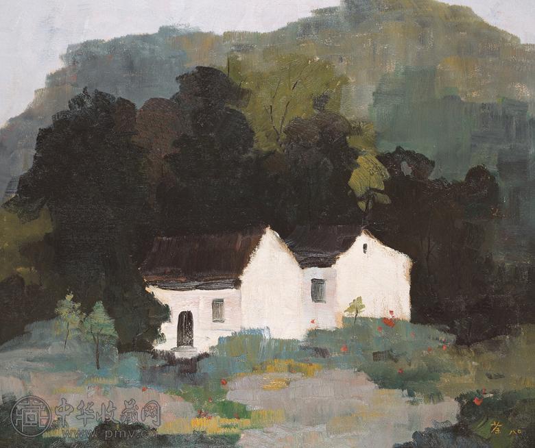 吴冠中 湘西风景 布面 油画