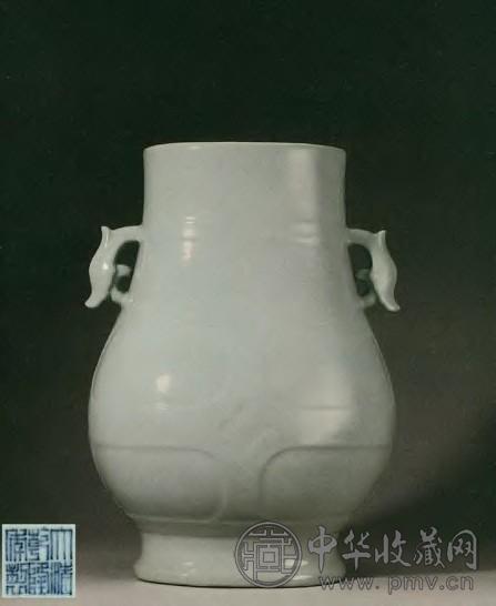 清乾隆 仿汝釉凤耳汉壶樽