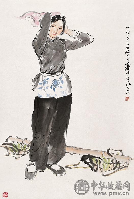 宋吟可 人物 立轴 设色纸本