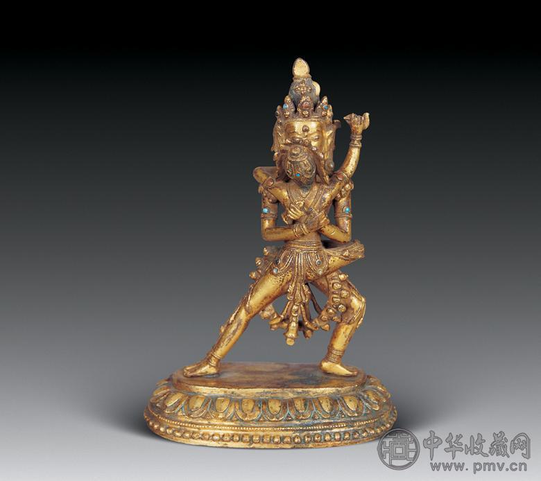 明 铜鎏金上乐金刚