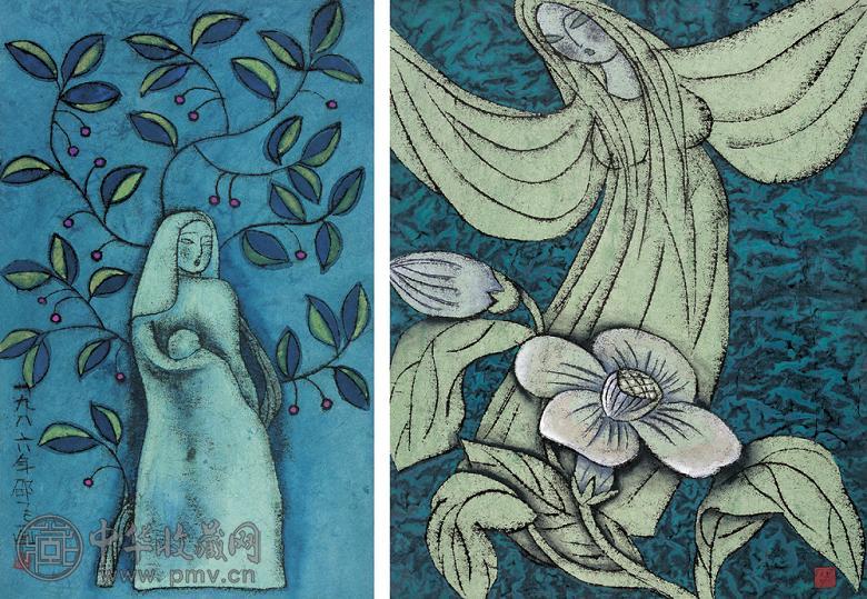 邵飞 1986年作 人物 镜心 纸本