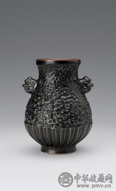 清康熙 青石釉兽耳尊